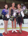 Саша Коэн, Виктория Волчкова, Ирина Слуцкая (призёры этапа гран при "Сup of Russia" сезона 2002-2003)